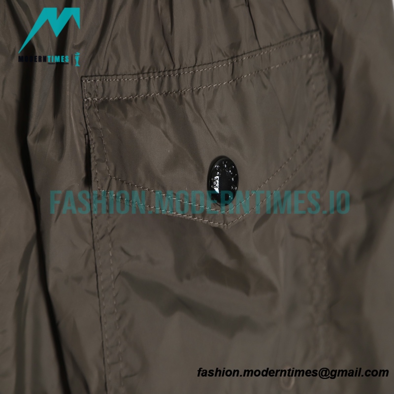 Moncler - White Leather Beach Shorts Pants Moncler - White Leather Beach Shorts Pants